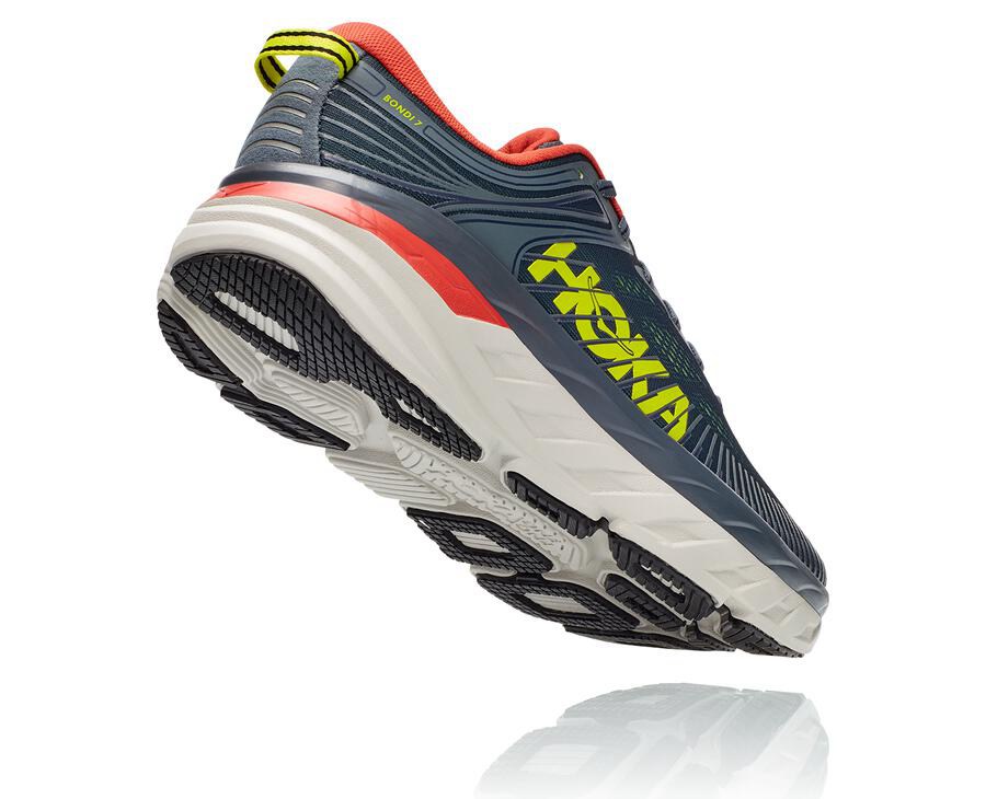Hoka One One Mens Running Shoes - Bondi 7 - Navy - WUOJ70214